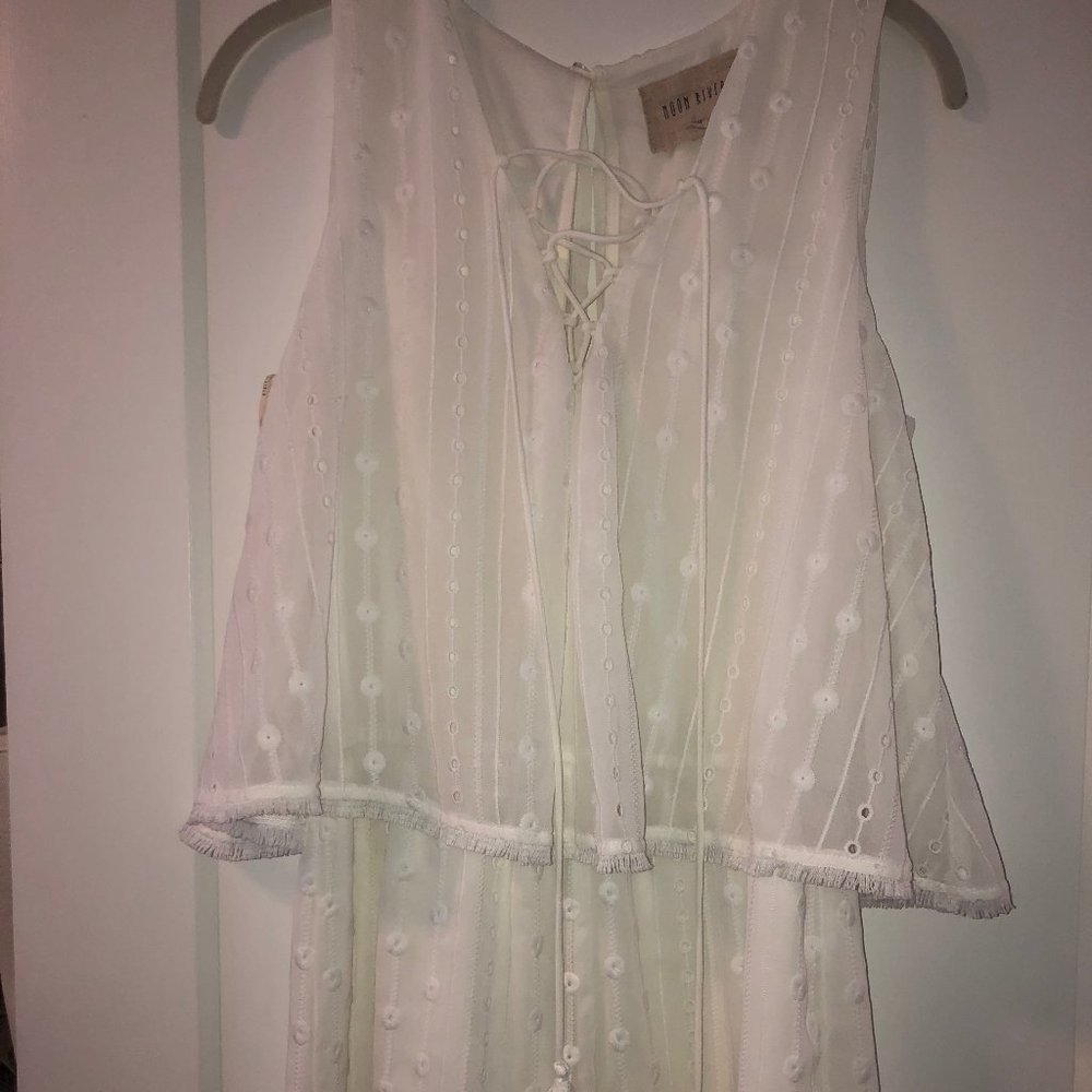 White Patterned Romper